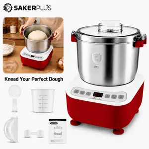 Sakeplus 7L Dough Maker, Dough Mixer with Ferment Function, 304 Stainless Steel Bowl, Removable Lid, Face-up Touch Panel, Electric Dough Proofing Box for Pizza & Bread