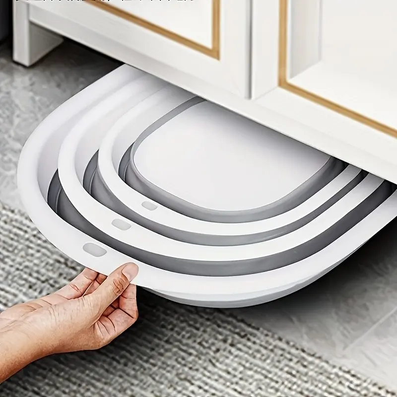 3‑Pack Collapsible Wash Basins Portable Lightweight Multi‑Use Plastic Folding Bowls Space‑Saving Foot Bath & Hand Cleaning for Home, Dorm & Outdoor Home Goods Foldable Basin