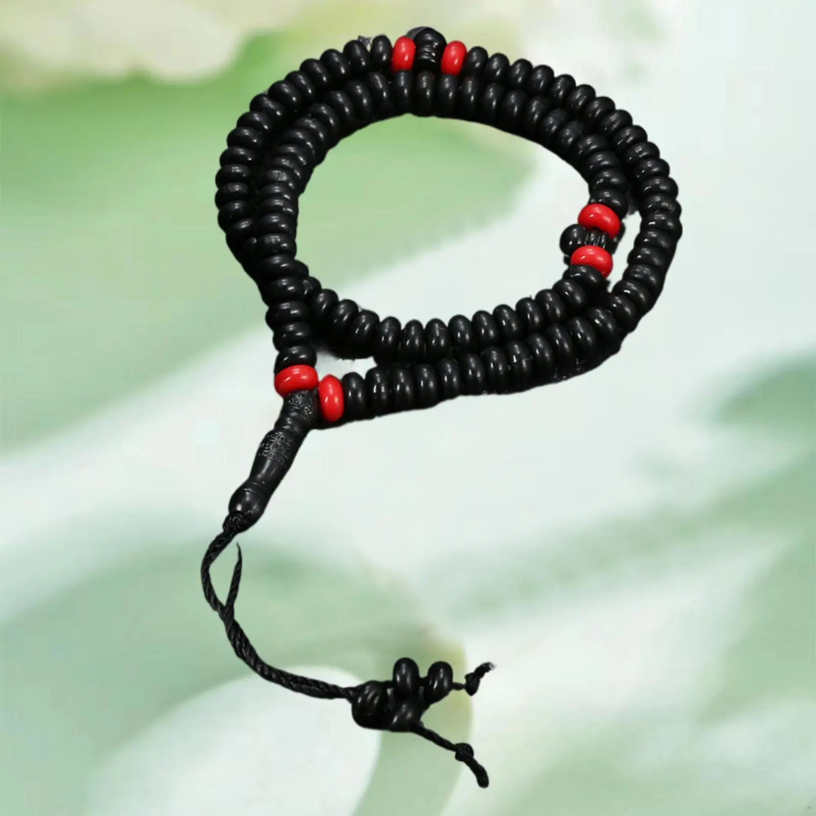 Black Acrylic Tasbih Necklace - 99 Round Prayer Beads, Islamic-Themed Spiritual Jewelry for Daily Wear, Modest Unisex Muslim Accessory & Meaningful Ramadan Gift, Prayerbeads, Round Beads, 99 Black Round