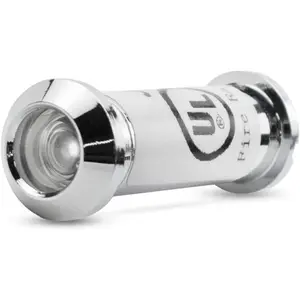 Polished Chrome Door Viewer Door Peephole UL Listed Fire Proof 180 , Diameter 1/2"(12mm), Fits Door Thickness /8" to 2-6/25" (35-57mm) US26