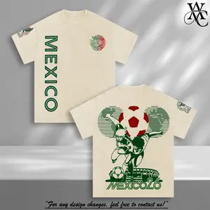Vintage Mexico Soccer Graphic Washed Tee - New Champions Retro Soccer Bootleg Shirt, 100% Cotton Oversized Streetwear, Mexican Legends Graphic T-Shirt, The Big Tournament 2026 Fans Gift
