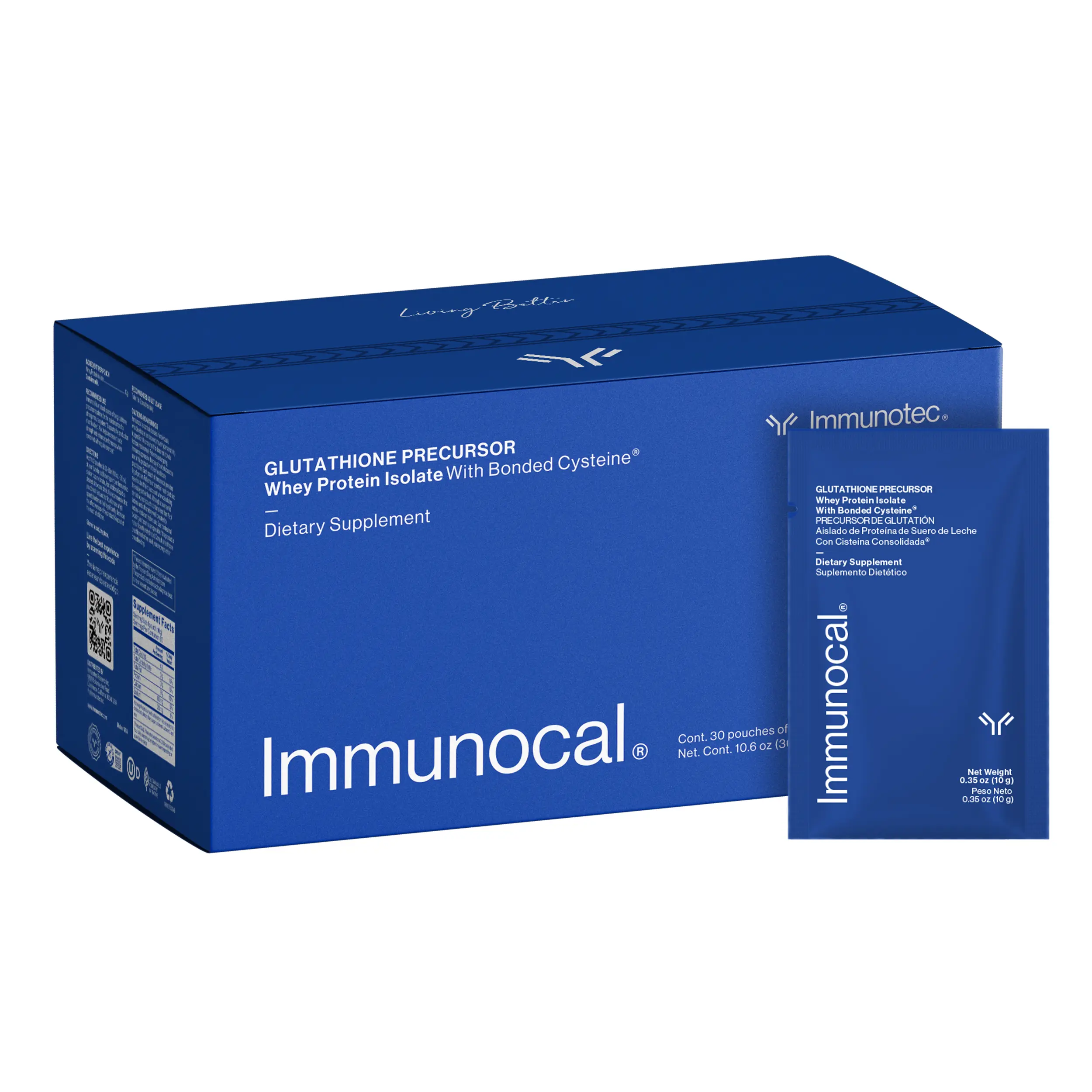 Immunocal Patented Glutathione Precursor Whey Protein Isolate Powder - Edible Dietary High Protein Supplement for Fitness, Adult Immune Support, Brain Health