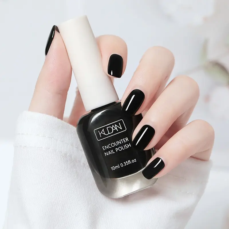 black Nail Polish 1PCS(0.35fl.oz) - Water-based, Nail Polish, Nail Care, Manicure. No LED Lamp Needed, Quick-drying, Long-lasting, Peelable, Easily Remove Nail Polish, Suitable for At-home DIY Nail Art. An Ideal Gift for Spring And events.
