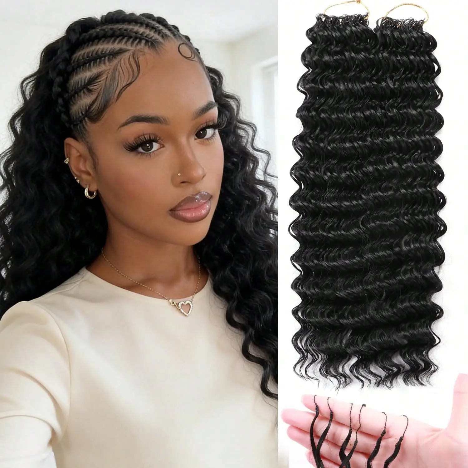 Deep Wave Crochet Human Hair 