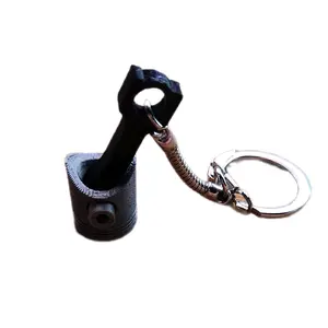 Piston/Air Filter Keychain - Unique Design with Keychain Loop and Metal Chain