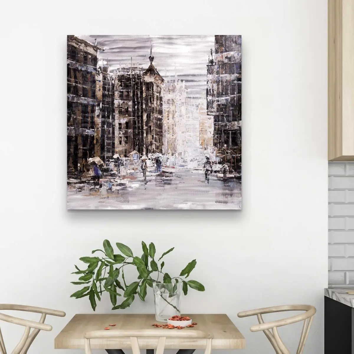 212 MAIN Industrial Modern Abstract Art Graphic Wall Print - 32x32 in Art Illustrations, Colorful Artwork, Architecture-Inspired Decoration, Conversation-Starting Home Aesthetic Decor Piece