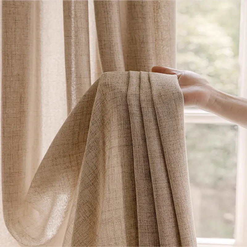1 Panel French-Style Light-Filtering Curtain, Minimalist Breathable & Mosquito-Proof Window Panel for Bedroom and Living Room, Home Decorative Curtain, Window Cover