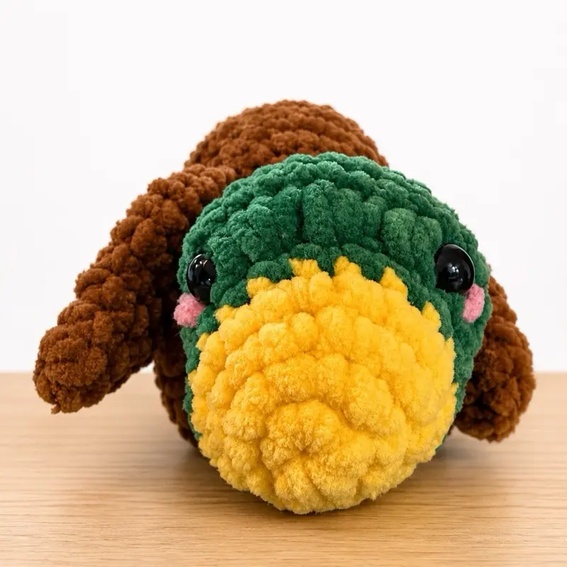 Handmade Crochet Mallard Duck Plush