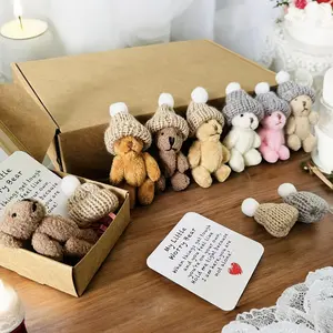 6pcs Bear Hug Love Reminder Plush Toys, Interactive Hand & Foot Design, Perfect Party Gift, Christmas Present, Desk Decor, Collectible