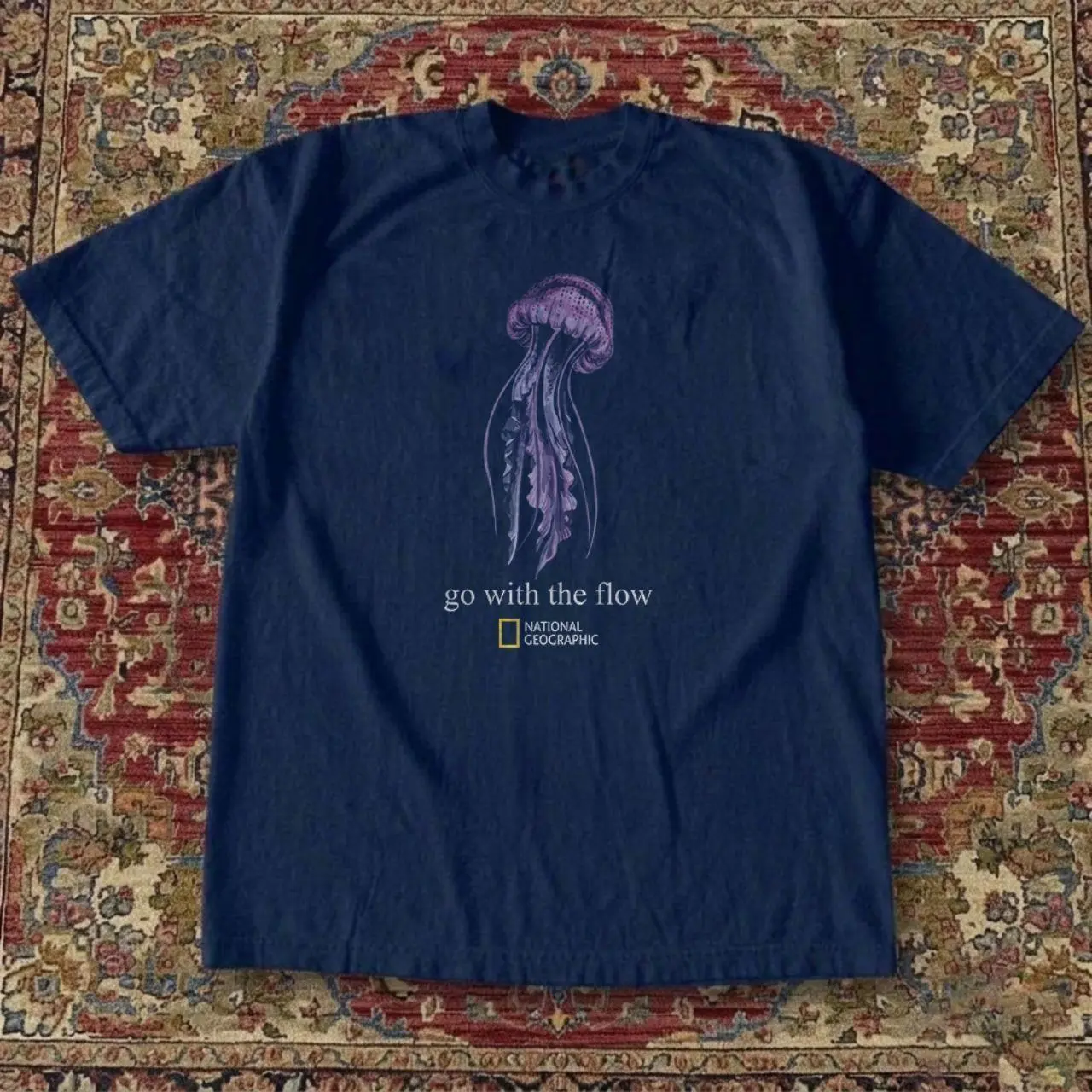 [Sale off up to 50%] National Geographic "Go With The Flow" Jellyfish Graphic Tee