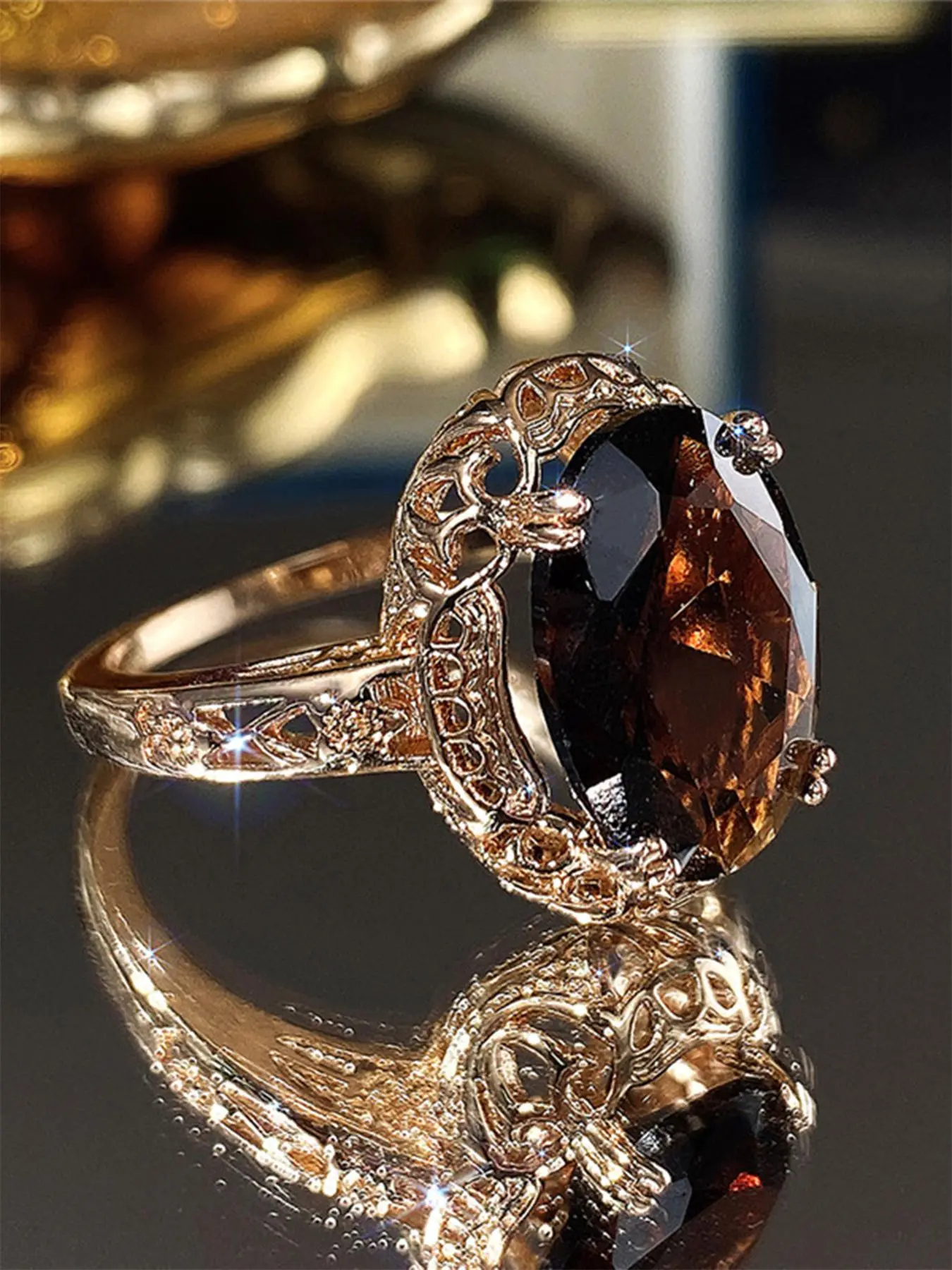 Artificial Crystal Decorated Ring, Finger Rings, Elegant Fashion Rings, Elegant Jewelry for Women for Party, Daily Clothing Decor, Trendy Exquisite Wedding Anniversary Party Jewelry Gift, Engagement Rings