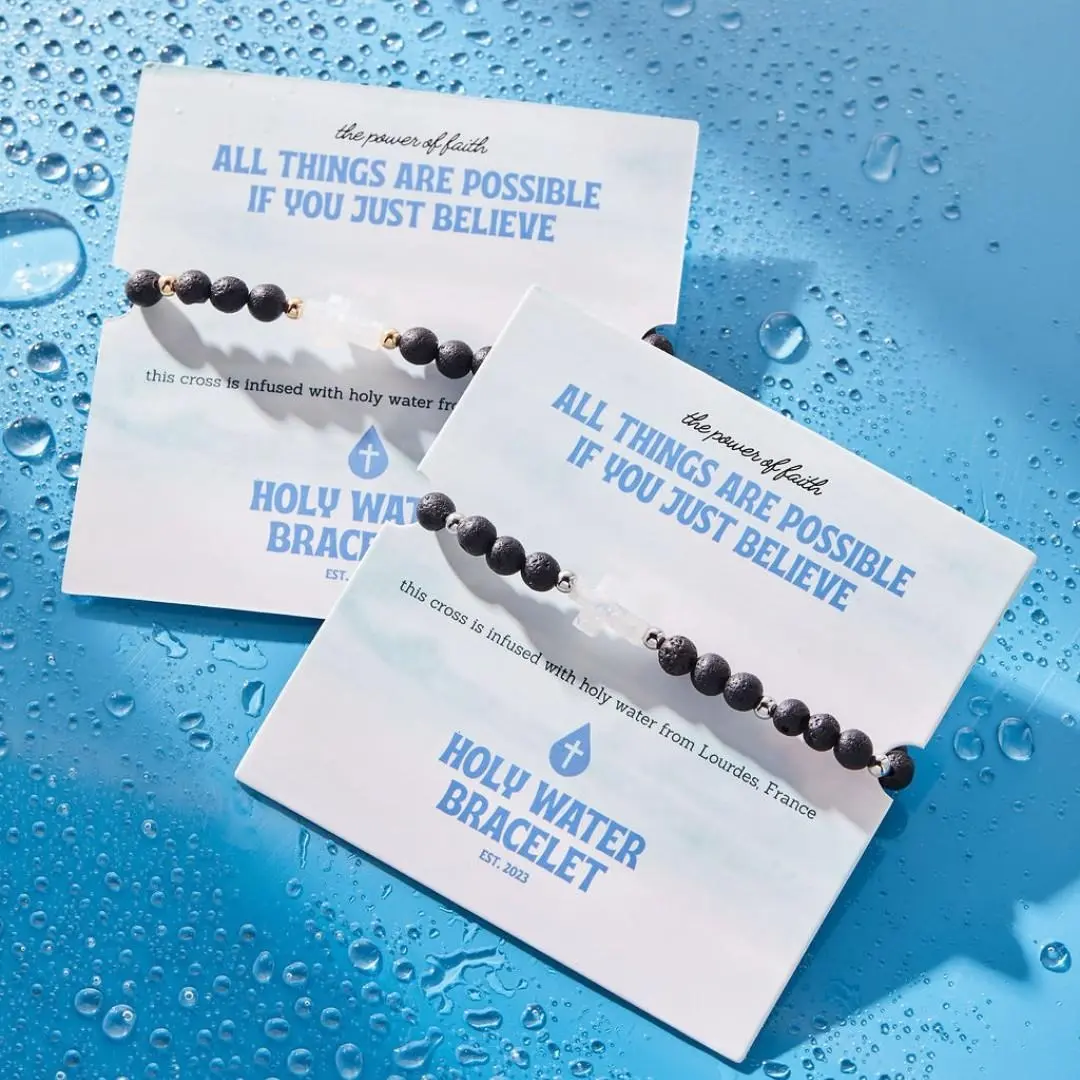 Mens Holy water bracelet
