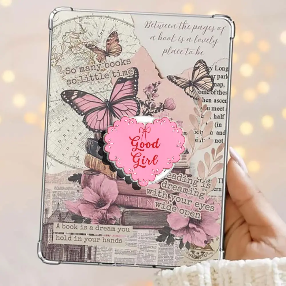 StyleOfMe Good Girl Pink Coquette Bow Girlie Bookish Griptok Pop socket Smut Good girl Dark Romance Spicy Books Kindle accessories Pink Heart Kindle Holder Kindle Accessories Phone Holder MagSafe PopSocket Phone Grip Magnetic Pop Socket Phone Grip