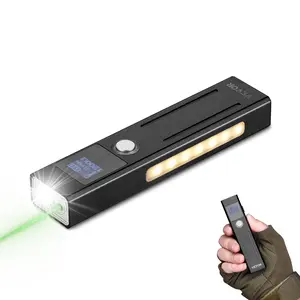 VEVOR EDC Flat Flashlight, TikTokShopBlackFriday, 3-in-1 High Lumens LED Flashlight with Green Beam, IPX4 Waterproof Rechargeable Flash Light for Office Presentation, Hiking, Camping, Emergencies, Lightweight & Portable