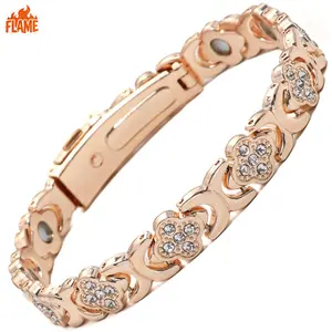 [FLAME] Women's Adjustable Geometric Magnetic Copper Bracelet, Couple Stack Bangle for Arthritis Relief, Trendy Wellness Jewelry Gift for Anniversary