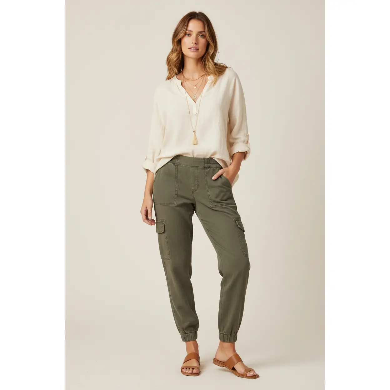 LuLaRoe Patch Pocket Pants • Solid Olive