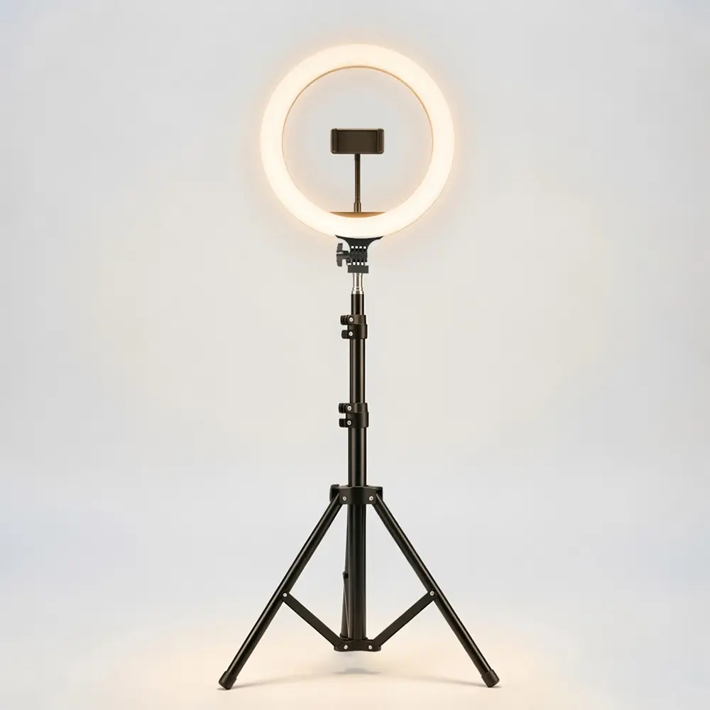 12" Dimmable Desk Makeup Ring Light with 43" Adjustable Stand - Video Light Perfect for Smartphone, Video Vlog Live Stream, YouTube, TikTok, Makeup, Zoom Call, Product Reviewers#SummerWins#BackToSchoolDeal