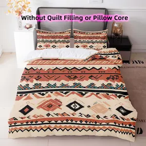 Navajo Style Bedding Set, 3 Counts/set Including 1 Count Bedspread & 2 Counts Pillowcase without Filler, Soft Comfortable Bedding Set for Home Bedroom