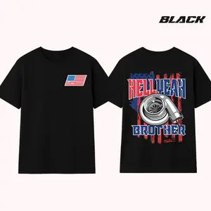 TikTok Shop Deals Cleetus McFarland 'HELL YEAH BROTHER' double-sided Graphic Tee (Viral) summer outfits bold racing car culture printed top