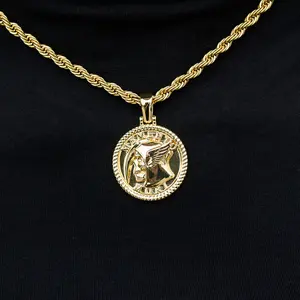 Memento Mori Coin Pendant in 18k Gold Plated, Life Guarantee - Perfect Gift(Chain Not Included)