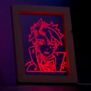 Boruto Anime 3D Lamp NightLight with Adjustable Brightness and Pattern, Acrylic Night Light Design #19