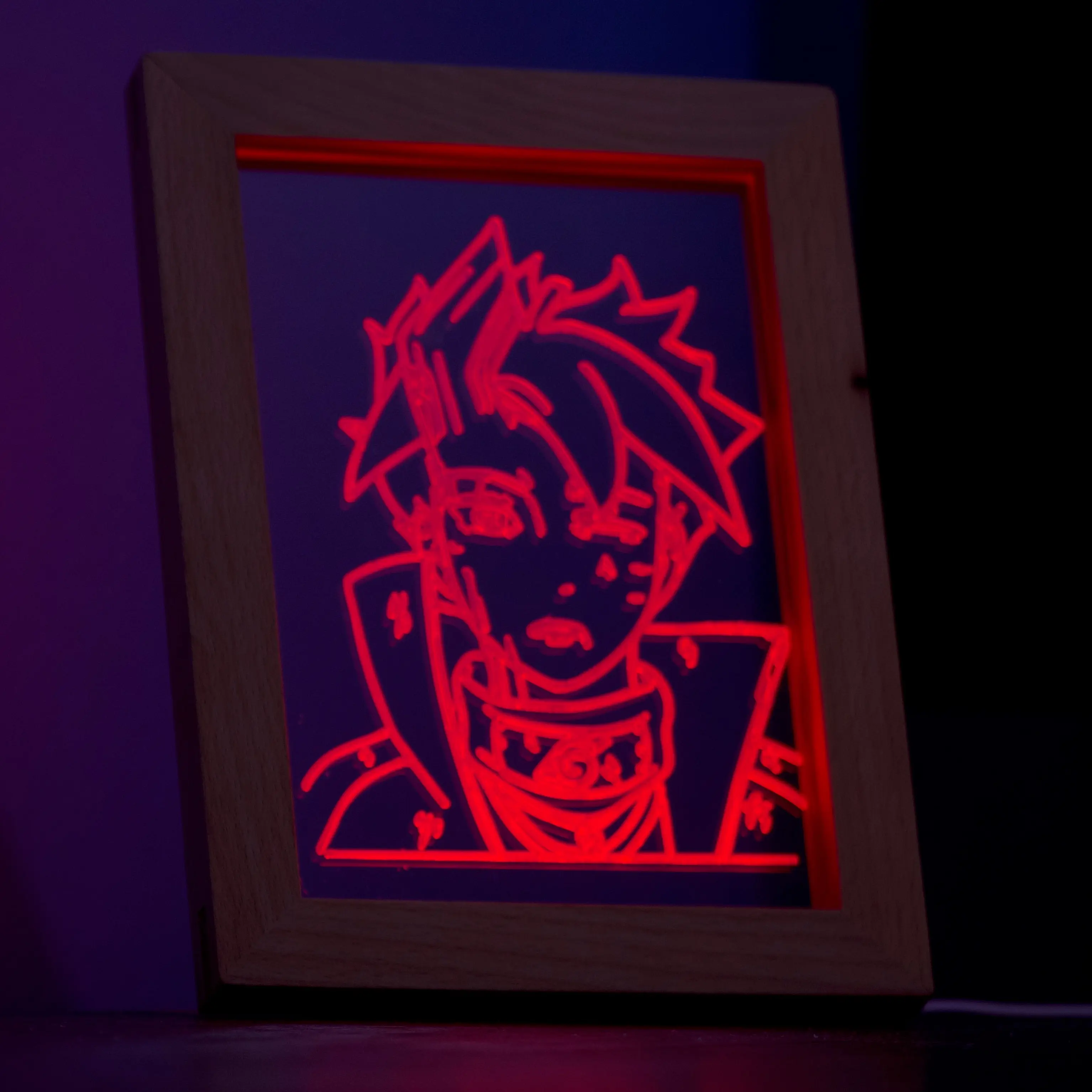 Boruto Anime 3D Lamp NightLight with Adjustable Brightness and Pattern, Acrylic Night Light Design #19