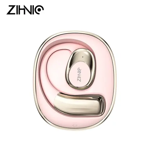 ZIHNIC S09 True Wireless Open-Ear Stereo Headphones - Chargeable Bluetooth Earbuds with Ergonomic Design, IPX5 Waterproof, 35 Hours Playtime, Stable Connection, Charging Case, for Commuting & Game Console Use