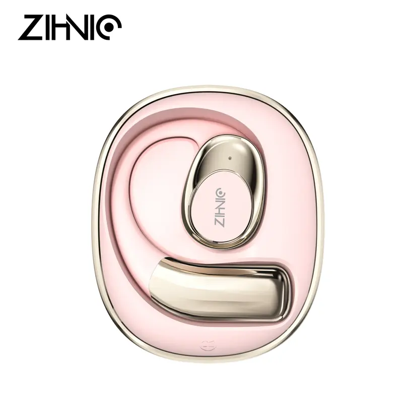 ZIHNIC S09 True Wireless Open-Ear Stereo Headphones - Chargeable Bluetooth Earbuds with Ergonomic Design, IPX5 Waterproof, 35 Hours Playtime, Stable Connection, Charging Case, for Commuting & Game Console Use