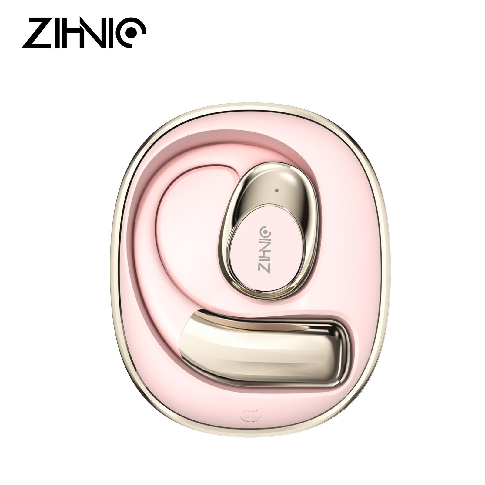 ZIHNIC S09 Open-Ear Earbuds, IPX5 Waterproof, 35 Hours Playtime, On-Ear Headphones, Immersive Audio, Charging Case Inclu