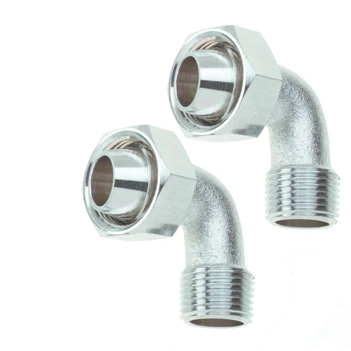 212 MAIN 0.5 in. Brass Bent Type Bathcock Coupling, 90-Degree Bend, Chrome Finish