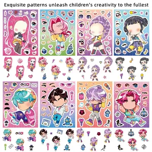 8-Pack Trendy Huntress Squad Puzzle Stickers, Exquisite Patterns DIY Craft Waterproof Reusable Decals, Perfect for Valentine's Day, Weddings, Birthdays, Travel Accessories