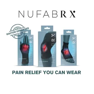 Nufabrx Pain Relief Compression Sleeve – Capsaicin-Infused for Joint Support, Swelling Relief & Drug-Free Comfort