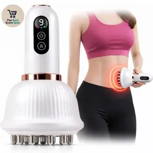 [TBES] Professional Handheld Heat & Vibration Massage Device - Rechargeable Muscle Relaxation Tool for Neck, Back, Portable White Gift for Daily Personal Care, Heat Massage Devices, Vibration Massage Devices