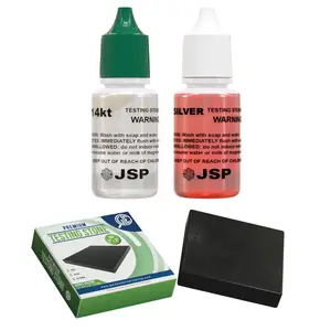 JSP Silver & 14K Gold Jewelry Appraisal Kit with 999 925 Sterling Solution & GTE Scratch Stone for Precious Metals Testing