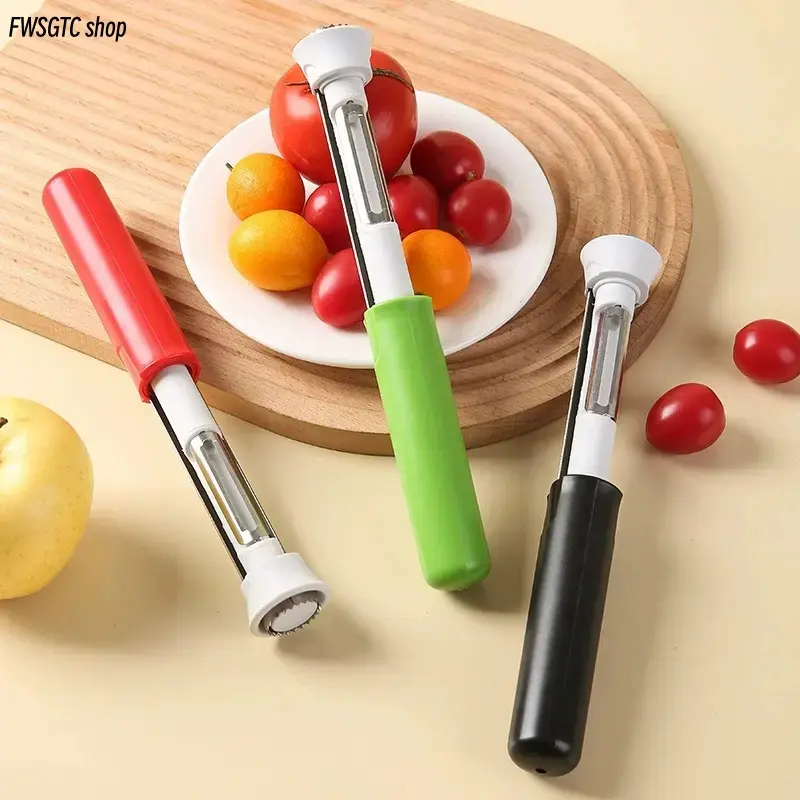 2026 Viral Trendy Kitchen Gadgets, 2-in-1 Stainless Steel Apple Peeler & Corer With Sharp Blade, Multi-purpose Fruit Core Remover for Apple Pear Pepper, Practical Cooking & Baking Prep Tool