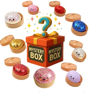 Tending 3PCS Bundle Random Surprise Dumping Squishy Toy with Box Kawaii Stress Relief Squeeze Toy-Giant Glitter Sensory Fidget with Steamer,Gradient & Solid Aesthetic Squeeze Ball,Professional Stress Relief for Home&Office
