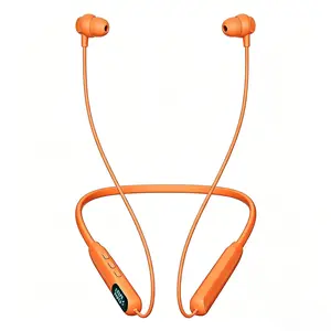 Wireless Earbuds Bluetooth Headphones, Neckband Earbuds with LED Digital Display, Secure Fit Long Standby for Gym Workout Hiking