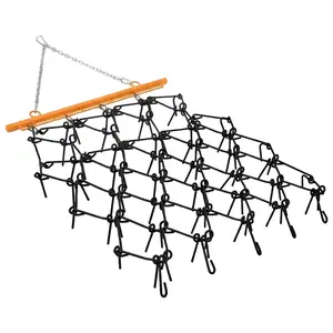 GARVEE Gar Lawn & Garden Tow-Behind Soil Level or 1/2" Steel Tines, Fods, Grades Soil,bedares – Multiple Seed Sizes for Field, Farm, Acreage & Yard D –urable Steel Construction for Efficient Ground Leveling & AerationGar