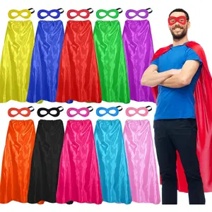 Bulk Superhero-Capes and Masks for Adults Super Hero Capes Group Costume Halloween Dress Up Team Spirit Party,10 Pack