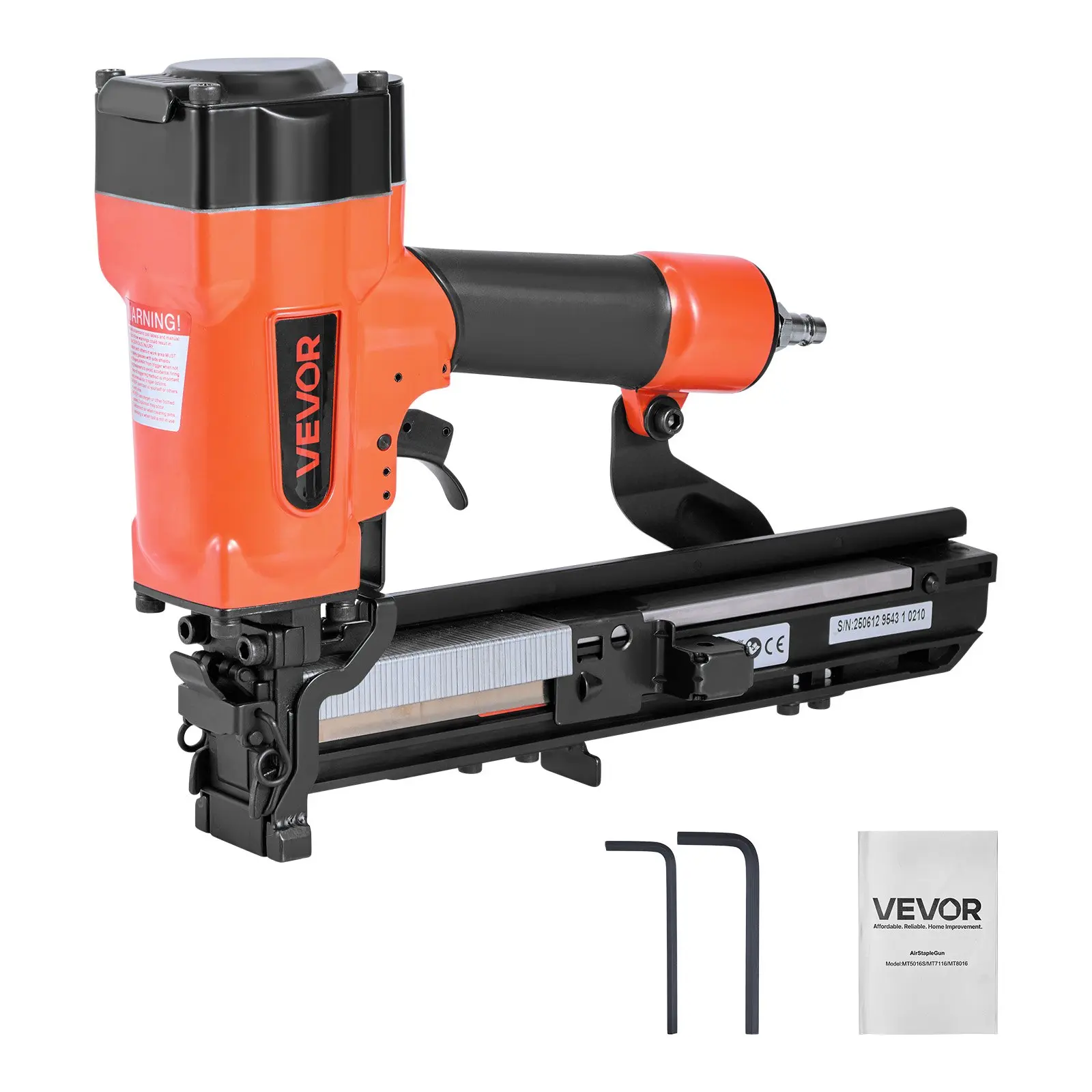 【Summerfinds】VEVOR Pneumatic Staple Gun, 16 Gauge 1-inch Wide Crown Pneumatic Stapler 5/8" to 1-1/2" Length, 70-120PSI Air Staple Gun with Two Firing Modes for Roof Decking, Wall Sheathing, Fencing, Subflooring