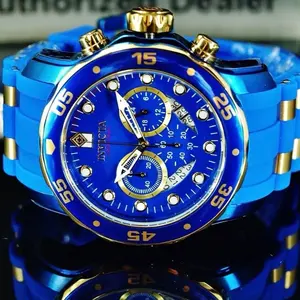 Brand New Men’s Invicta Watch - Blue & Gold