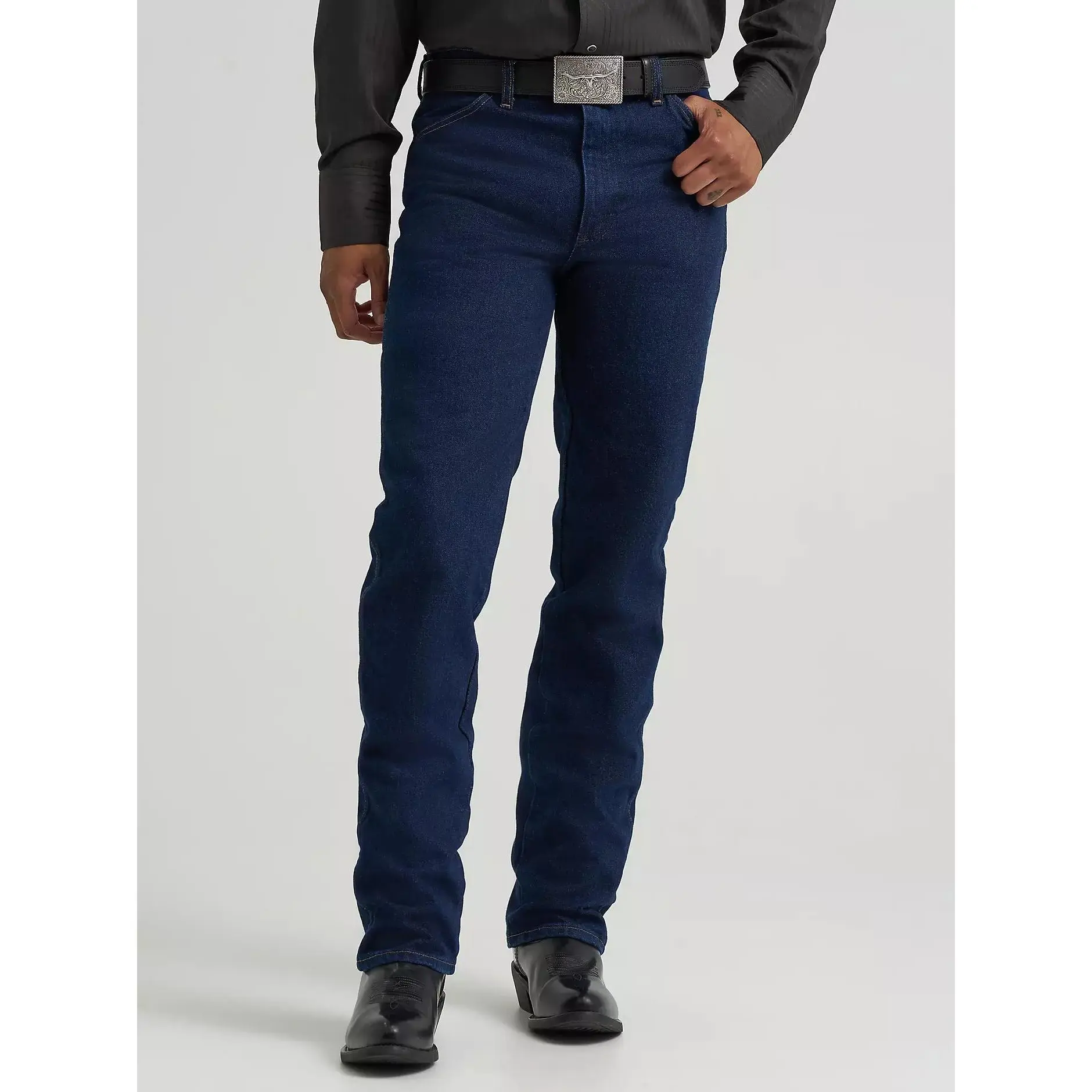 Wrangler Mens Silver Edition Jean -Dark Denim