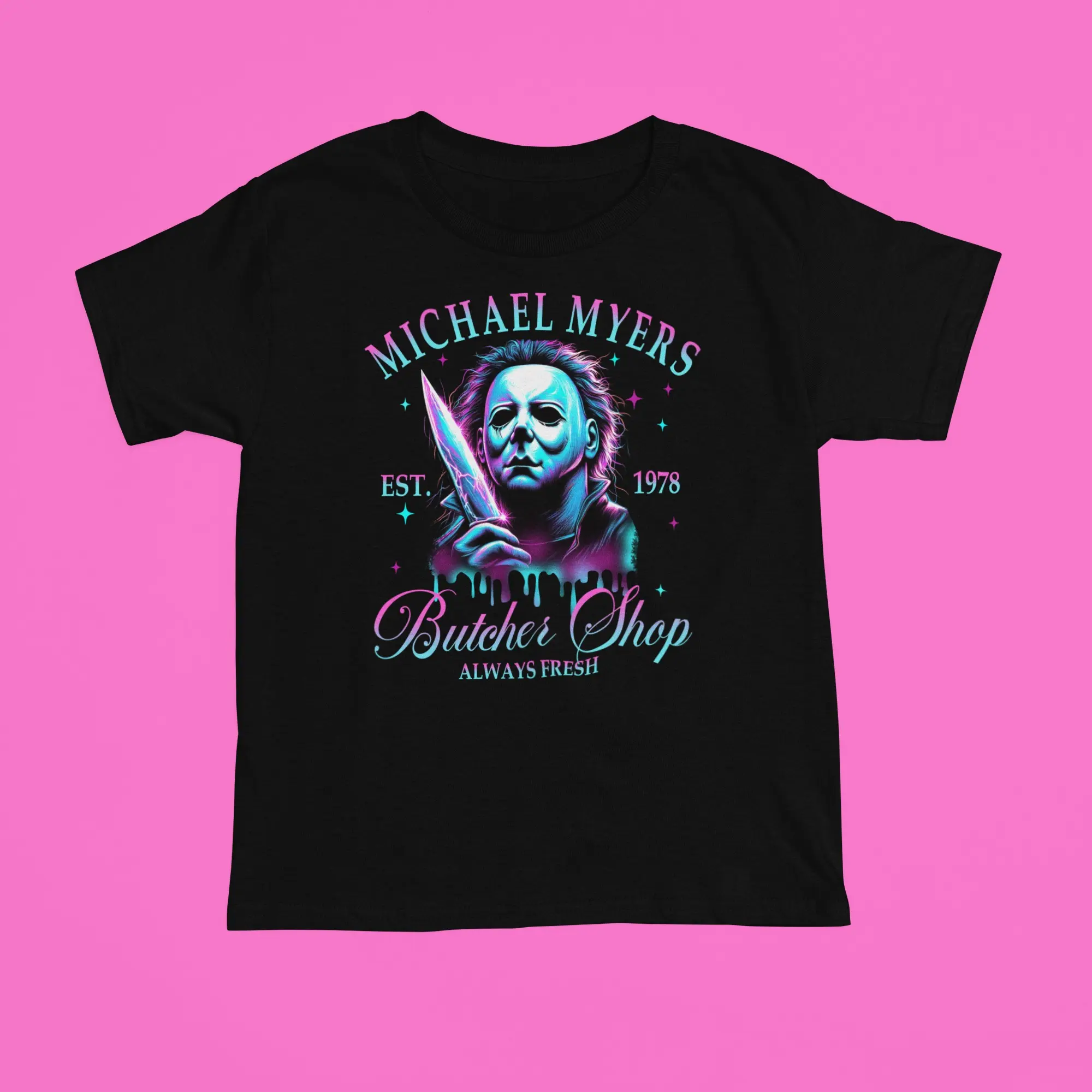 Neon choose your favorite horror character tshirt