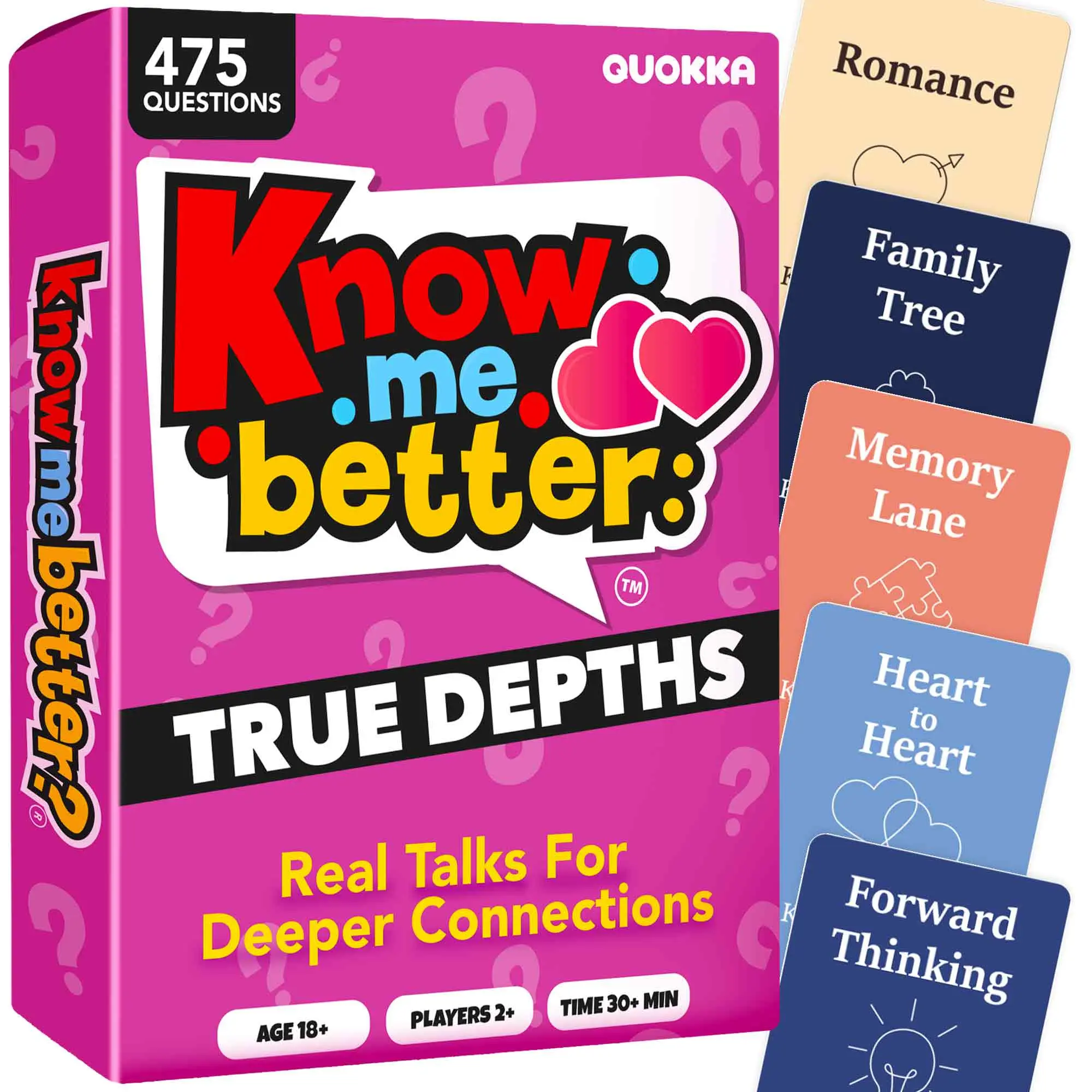 QUOKKA Dedicated Deck Couples Card Game - 500 Conversation Cards (3 x 4 inches) with Know Me Better Questions, Wedding & Anniversary Gift for Date Nights Relationship Connection