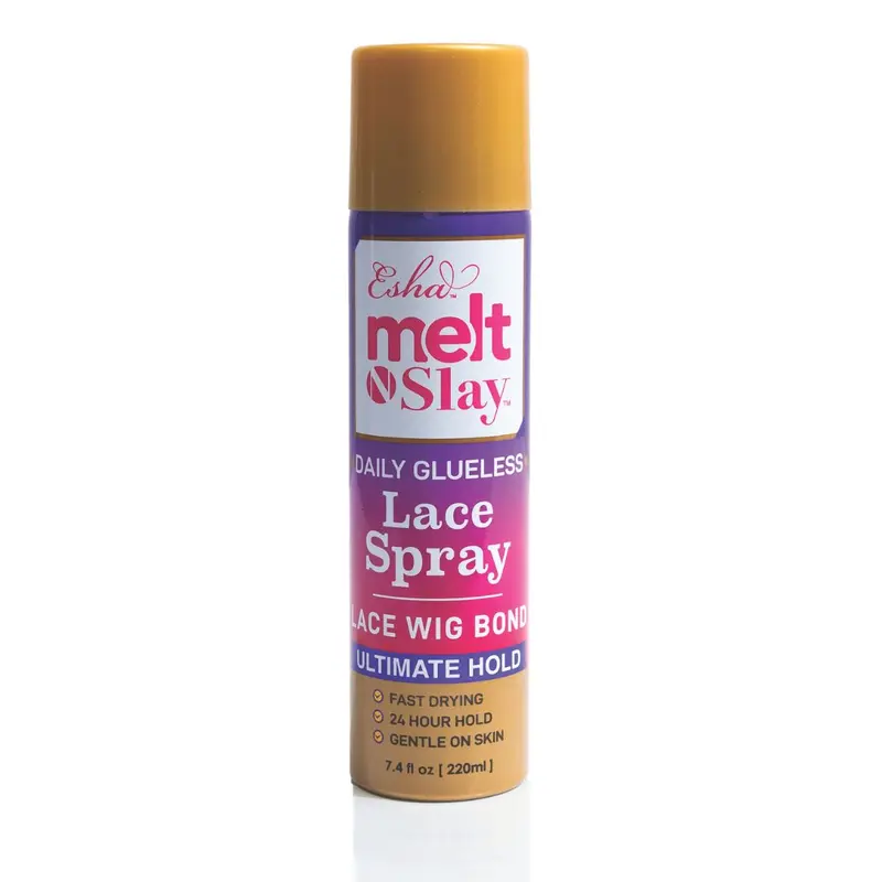 Esha Melt N Slay Glueless Lace Adhesive Spray Mousse & Gel - 354ml Secure Hold, Gentle Sensitive Skin Formula, Ideal for Daily Lace Front Wear, Yes for Happy Natural Hair Haircare Product