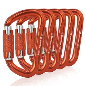 NEWDOAR 28KN Auto-Locking D-Shaped Carabiner, UIAA & CE Certified 7075 Aviation Aluminum Safety Clip for Rappelling, Mountaineering, Heavy-Duty Rescue, Ideal Father's Day Gift