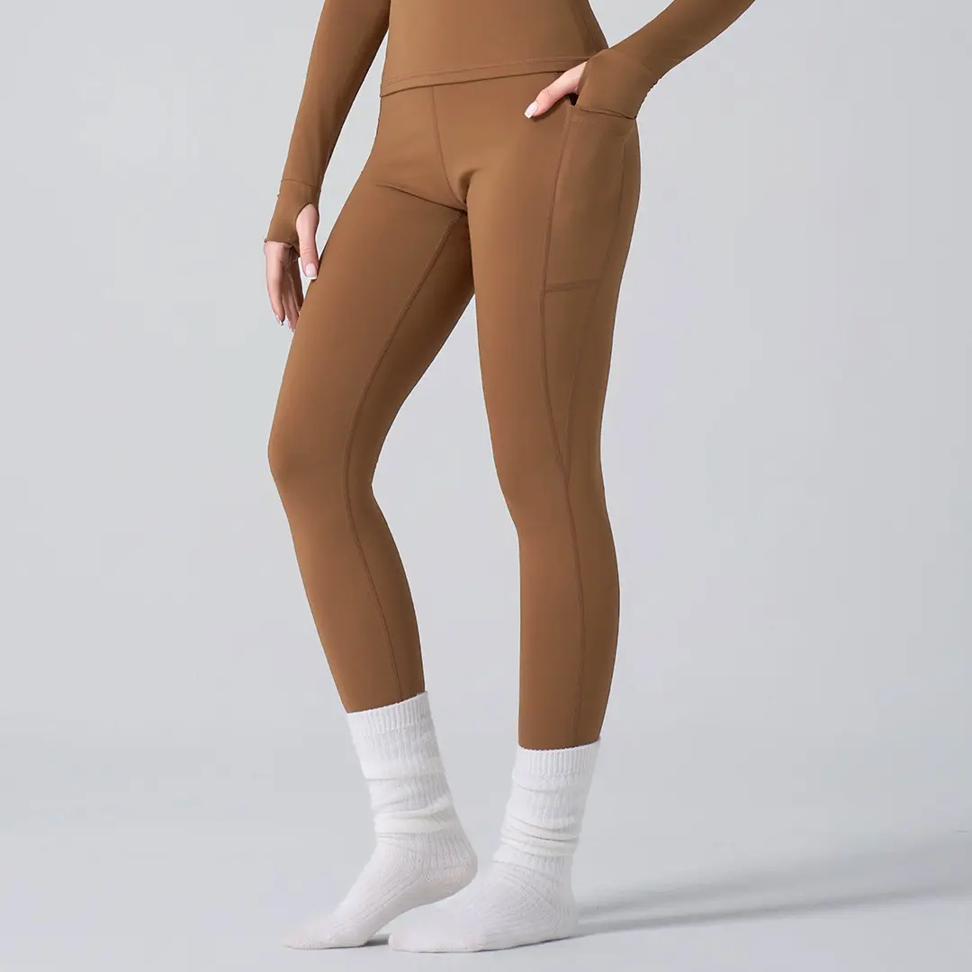 Raw Umber-Leggings Pocket