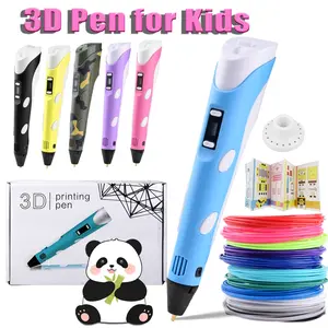3D Printing Pen Set with LED Display, Includes 50m Refillable Ink Cartridge, Ideal for DIY Projects & Creative Artwork