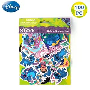100pcs Disney Officially Licensed Stitch Sticker Cartoon Character Decoration Laptop Cup Helmet Picture Frame Skateboard Computer Waterproof CUTE Sticker Christmas Birthday Party Favors  Diy Decorative Supply