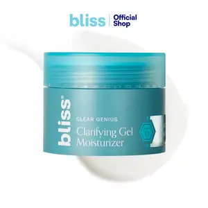 Bliss Clear Genius Clarifying Gel Moisturizer with CLARITY 5 Complex | Salicylic Acid, Niacinamide & Witch Hazel for Blemish-Prone Skin, 1.7 fl oz
